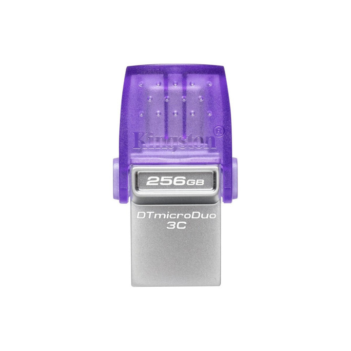 USB - флешка Kingston DT microDuo 3C USB 3.2 256GB USB/Type-C, Silvery