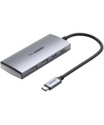 USB Хаб UGREEN CM480 Type-C to USB 3.2 Adapter 10G, Metal Gray