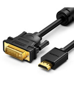 Відео кабель UGREEN HD106 HDMI to DVI Cable 2m, Black