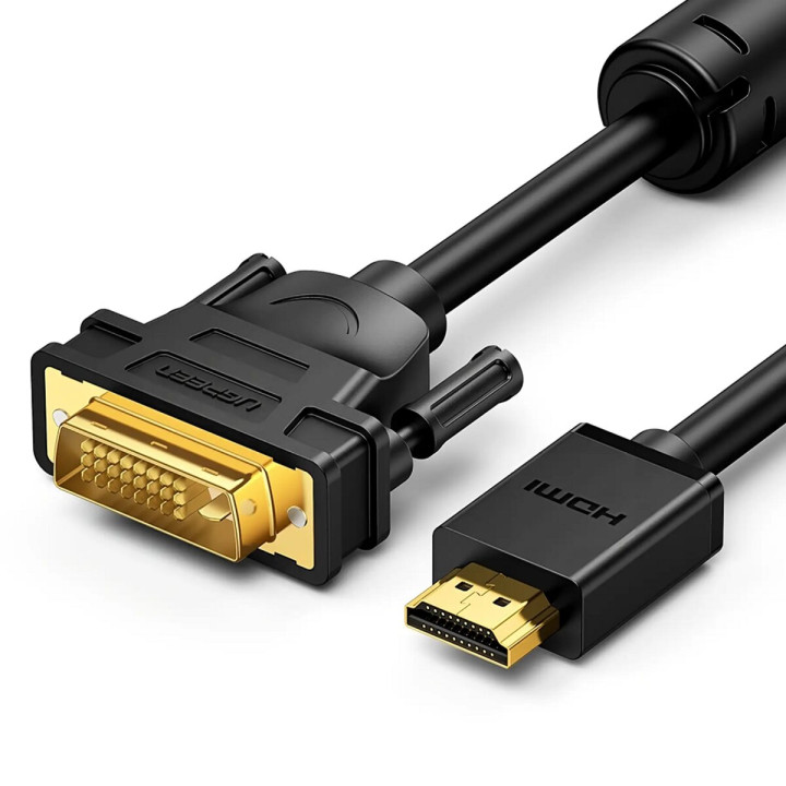 Видео кабель UGREEN HD106 HDMI to DVI Cable 2m, Black