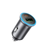 Автомобільний зарядний пристрій ACEFAST B15 USB QC3.0 / Type-C PD65W, Metal Gray
