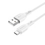 Data Кабель BOROFONE BX66 Wide way USB to Micro-USB 2.4A 1m, White