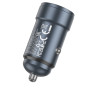 Автомобільний зарядний пристрій HOCO Z57 PD30W 5A, Metal Gray