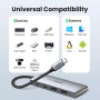 USB Хаб UGREEN CM480 Type-C to USB 3.2 Adapter 10G, Metal Gray