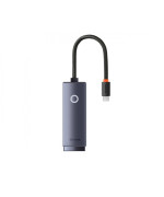 USB - хаб Baseus Lite Series Ethernet Adapter Type-C to RJ45 LAN Port 100Mbps, Black ( WKQX000201 )