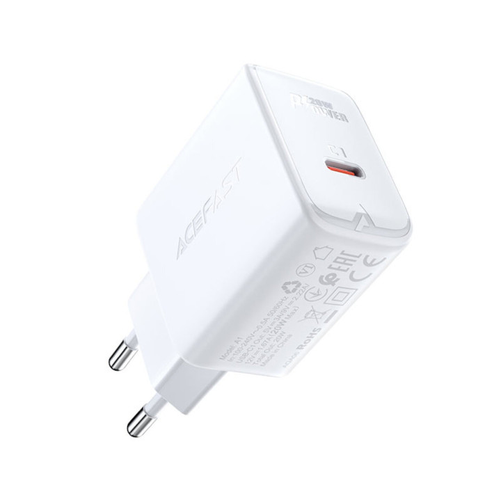 Сетевое зарядное устройство для ACEFAST A1 PD20W Type-C 20W, White