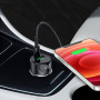 Автомобільний зарядний пристрій HOCO Z42 Light road Type-C PD20W / USB QC3.0, Metal Gray