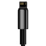 Data Кабель Baseus Tungsten Gold USB to Lightning 2.4A 2m, Black