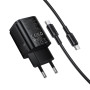 Сетевое зарядное устройство BOROFONE BAS85A с кабелем Type-C to Type-C, Black
