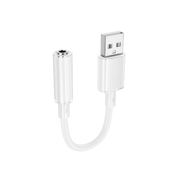 Перехідник BOROFONE BV22 USB to AUX, White