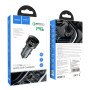 Автомобільний зарядний пристрій HOCO Z42 Light road Type-C PD20W / USB QC3.0, Metal Gray