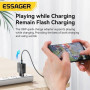 Мережевий зарядний пристрій ESSAGER ECT33W Gan 1USB 1Type-C 33W, Black