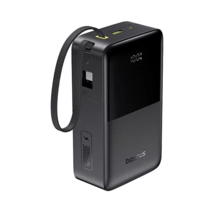 Зовнішній акумулятор Power Bank Baseus EnerFill FC51 Bipow 2 Pro USB QC3.0 / Type-C PD20W with cable 30000mAh, Black