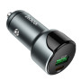 Автомобільний зарядний пристрій HOCO Z42 Light road Type-C PD20W / USB QC3.0, Metal Gray
