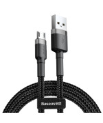 Data-кабель Baseus Cafule Series Cable USB For Micro 2.4A 0.5M, Gray-Black