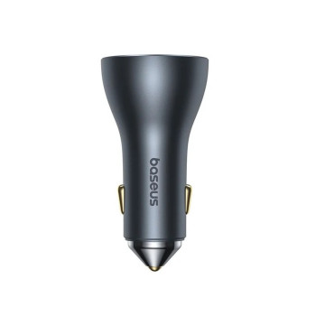 Автомобильное зарядное устройство Baseus Golden Contactor Pro GaN Fast Charging Car Charger U + 2C 65W, Lunar Gray