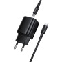 Сетевое зарядное устройство BOROFONE BAS85A с кабелем Type-C to Type-C, Black