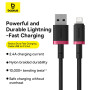 Data - кабель Baseus Dura USB to Lightning 1m, Red-Black