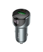 Автомобільний зарядний пристрій HOCO Z42 Light road Type-C PD20W / USB QC3.0, Metal Gray