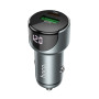 Автомобільний зарядний пристрій HOCO Z42 Light road Type-C PD20W / USB QC3.0, Metal Gray