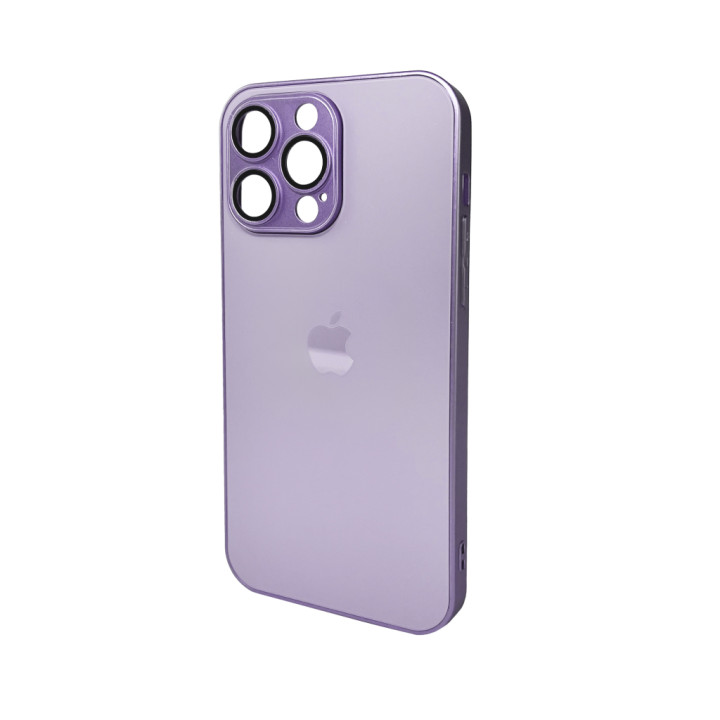 Чехол AG Glass Matt Frame Color для iPhone 15 Pro Max, Light Purple