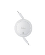 Кабель Baseus Free2Pull Mini Charging Type-C to Type-C 60W 1m, Moon White
