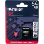 Карта памяти Patriot EP Series microSDXC (UHS-1 U3) 64Gb class 10, Black