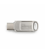 Флеш-накопитель Wibrand Bee 64GB USB Type-A / USB Type-C, Silver