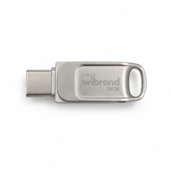 Флеш-накопитель Wibrand Bee 64GB USB Type-A / USB Type-C, Silver
