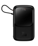 Внешний аккумулятор Power Bank Baseus Qpow Pro USB QC 2.0 / Type-C 20W 10000mAh with cable Lightning, Black