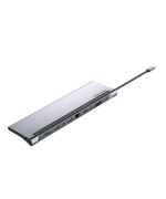 USB - Hab Vention Multi-function Ttpe-C to HDMI / VGA / Type-C Gen 1 / USB 3.0x2 / USB 2.0 / RJ45 / SD / TF / TRRS 3.5mm / PD Docking Station 0.25m