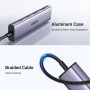 USB - Хаб UGREEN Type-C to 2 × USB-A 3.0, 2 × USB-C 3.0, Space-Gray