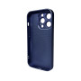 Чехол AG Glass Matt Frame Color для iPhone 15 Pro, Navy Blue