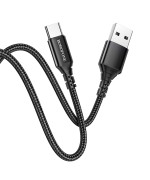 Data Кабель BOROFONE BX54 Ultra bright USB - Type-C 2.4A 1m, Black
