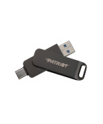 USB флешка Patriot Gen 1 Rage R550 USB 3.2 + Type-C 128GB, Black