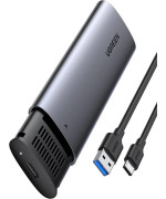Внешний карман для накопителя UGREEN Type-C to M.2 NGFF 5G Enclosure USB to Type-C Cable 50cm, Gray