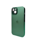 Чехол AG Glass Sapphire Frame MagSafe для iPhone 14, Green