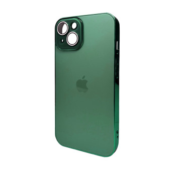 Чохол AG Glass Sapphire Frame MagSafe для iPhone 14, Green