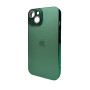 Чехол AG Glass Sapphire Frame MagSafe для iPhone 14, Green
