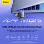 USB-хаб Baseus Lite Series USB-A / Type-C to SD / TF Card Reader, Grey