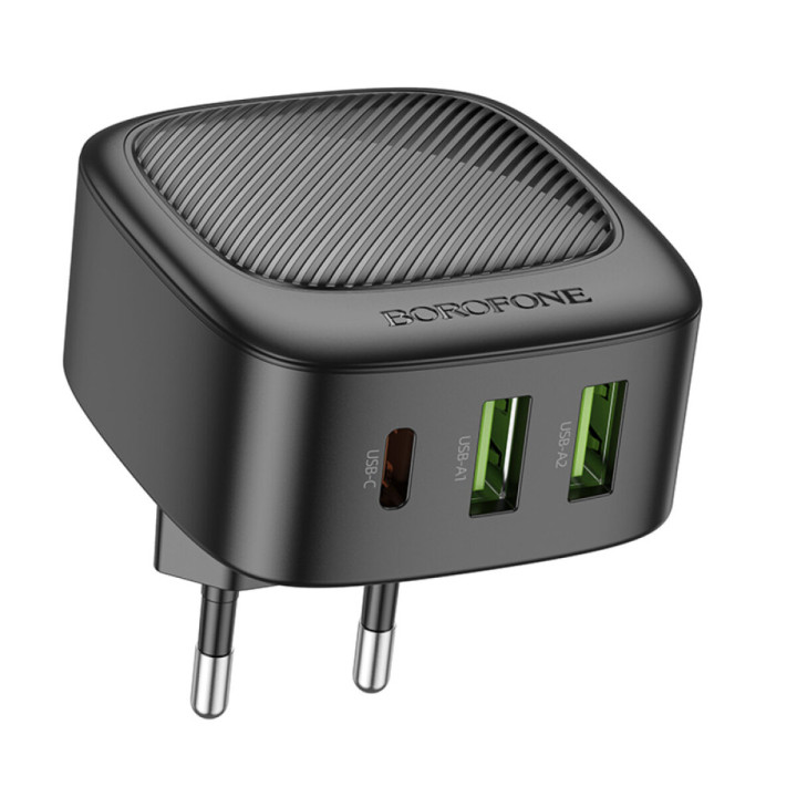 Мережевий зарядний пристрій BOROFONE BAS23A PD30W / QC3.0, Black