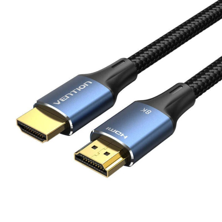 Відео кабель Vention Cotton Braided HDMI-A Male to Male HD v2.1 8K 5м, Blue