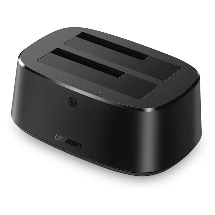 Док-станція UGREEN CM198 UGR-50857 для підключення та клонування жорстких дисків USB 3.0 to SATA EU, Black