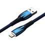 USB Data Кабель Baseus Glimmer Series USB to Lightning 2.4A 2m, Blue