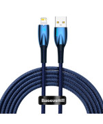 USB Data Кабель Baseus Glimmer Series USB to Lightning 2.4A 2m, Blue (CADH000303)