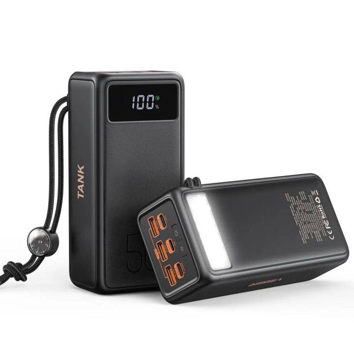 Зовнішній акумулятор Power Bank VEGER 56000 mAh PD130W/QC3.0 5A, black