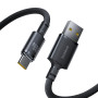 Кабель Baseus New Braided USB-A to USB-C 100W / 7.5W 1m, Black