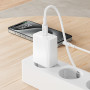 Сетевое зарядное устройство BOROFONE BAS75A с кабелем USB-C to USB-C, White