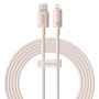 Data Кабель Baseus Habitat Series Fast Charging Cable USB to Lightning 2.4A 2m, Wheat Pink