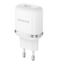 Мережевий зарядний пристрій BOROFONE BA36A PD18W / QC3.0 cable USB to Type-C, White